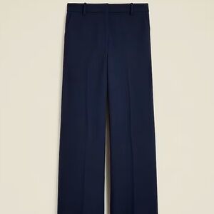 Navy Wide-leg trouser in four-season stretch